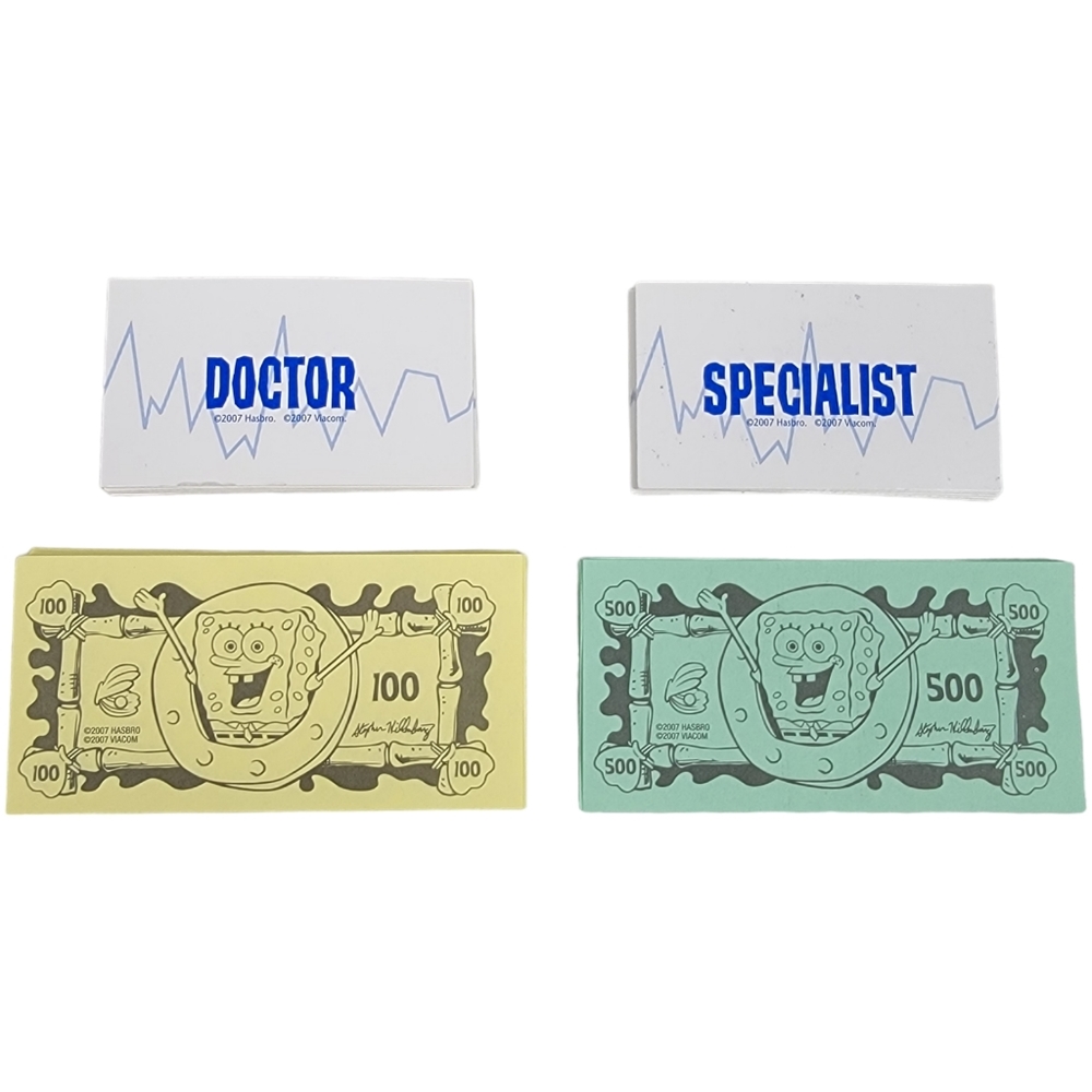 SpongeBob SquarePants Operation Game Replacement Cards & Money - Hasbro 2007